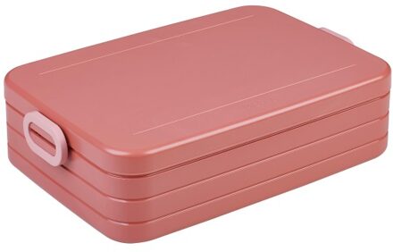 Lunchbox Take a Break Large - Geschikt voor 4 boterhammen - Voor een Laptoptas - Broodtrommel - Vivid Mauve Roze