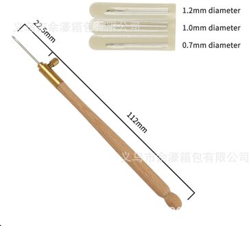 Luneville Gehaakte Naaien Tool Set Diy Craft Houten Handvat Tambour Haaknaald Met 3 Naalden Haak Borduren Kralen Hoepel Beech Crochet