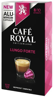LUNGO FORTE, Cafe Royal 10 compatible Nespresso aluminium capsules