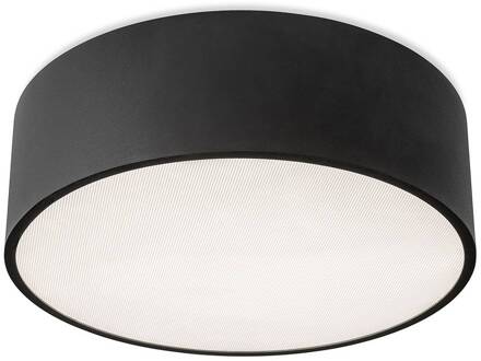 Luno LED plafondlamp zwart 840 Ø 60cm zwart, opaal