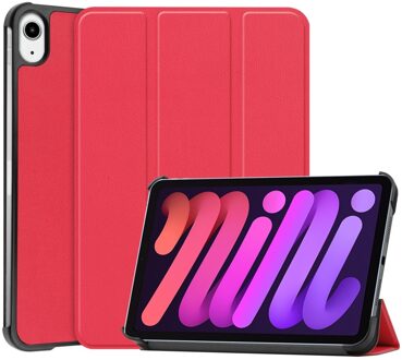 Lunso 3-Vouw sleepcover hoes - iPad Mini 6 (2021) - Rood