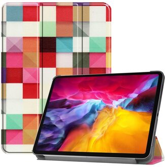 Lunso 3-Vouw sleepcover hoes - iPad Pro 11 inch (2018/2020/2021) - Blokken Meerdere kleuren