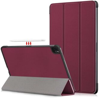 Lunso 3-Vouw sleepcover hoes - iPad Pro 11 inch (2018/2020/2021) - Bordeaux Rood
