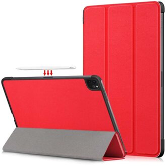 Lunso 3-Vouw sleepcover hoes - iPad Pro 11 inch (2018/2020/2021) - Rood