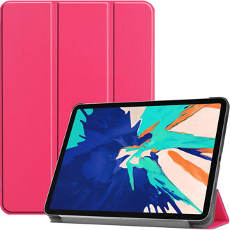 Lunso 3-Vouw sleepcover hoes - iPad Pro 12.9 inch (2020) - Roze