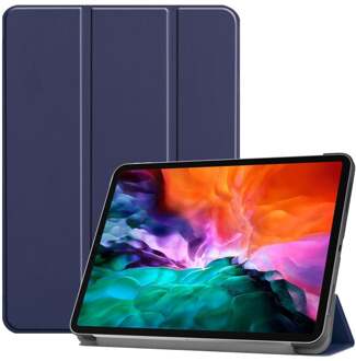 Lunso 3-Vouw sleepcover hoes - iPad Pro 12.9 inch (2021) - Blauw