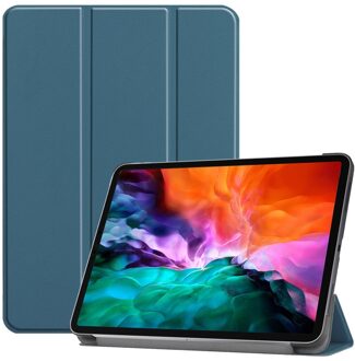 Lunso 3-Vouw sleepcover hoes - iPad Pro 12.9 inch (2021) - Donkergroen