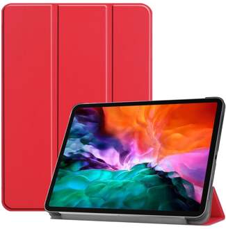 Lunso 3-Vouw sleepcover hoes - iPad Pro 12.9 inch (2021) - Rood