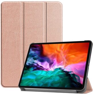 Lunso 3-Vouw sleepcover hoes - iPad Pro 12.9 inch (2021) - Rose Goud