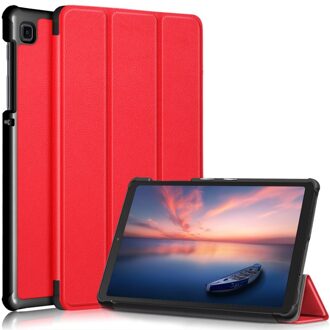 Lunso 3-Vouw sleepcover hoes - Samsung Galaxy Tab A7 Lite - Rood