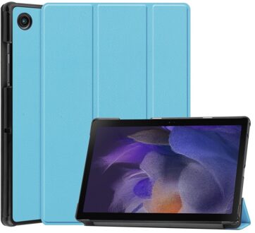 Lunso 3-Vouw sleepcover hoes - Samsung Galaxy Tab A8 (2021) - Lichtblauw