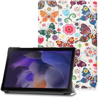 Lunso 3-Vouw sleepcover hoes - Samsung Galaxy Tab A8 (2021) - Vlinders Meerdere kleuren