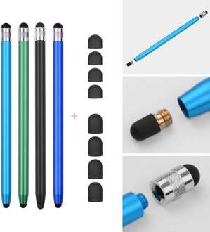 Lunso 4 stuks - Stylus touchscreen pennetjes - Gemixte kleuren Meerdere kleuren
