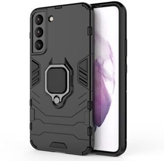 Lunso Armor backcover hoes met ringhouder - Samsung Galaxy S22 Plus - Zwart