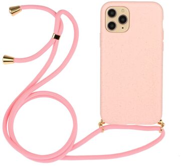 Lunso Backcover hoes met koord - iPhone 13 Pro Max - Roze