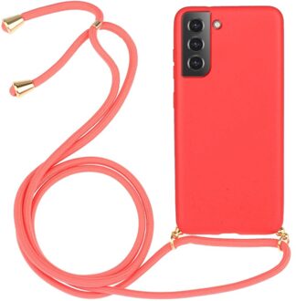 Lunso Backcover hoes met koord - Samsung Galaxy S22 Plus - Rood