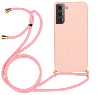 Lunso Backcover hoes met koord - Samsung Galaxy S22 - Roze