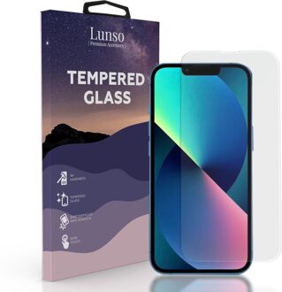 Lunso Gehard Beschermglas - Full Cover Tempered Glass - iPhone 13 Mini Wit