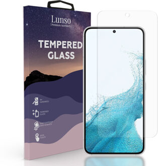 Lunso Gehard Beschermglas - Full Cover Tempered Glass - Samsung Galaxy S22 Plus Wit