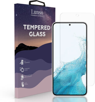 Lunso Gehard Beschermglas - Full Cover Tempered Glass - Samsung Galaxy S22 Wit