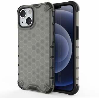 Lunso Honinggraat Armor Backcover hoes - iPhone 13 Mini - Zwart