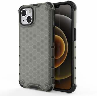 Lunso Honinggraat Armor Backcover hoes - iPhone 13 - Zwart