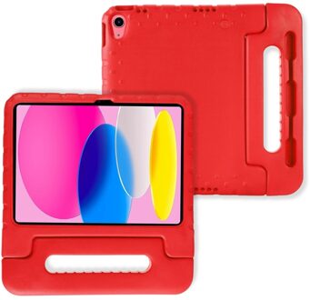 Lunso iPad 11 inch (2025) A16 - EVA Schokbestendige Kinderhoes met handvat - Rood