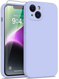 Lunso iPhone 15 - Hoesje Flexibel silicone Backcover - Lila Paars