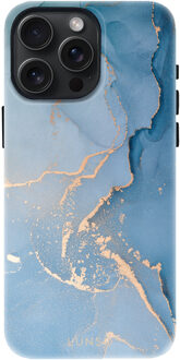 Lunso iPhone 15 Pro Back cover hoesje Magsafe - Aciano Azul Blauw, Goud, Meerdere kleuren