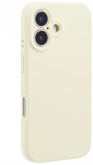 Lunso iPhone 16 hoesje - Flexibel siliconen Backcover - Geel