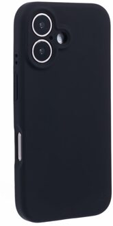 Lunso iPhone 16 hoesje - Flexibel siliconen Backcover - Zwart