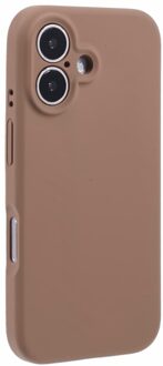Lunso iPhone 16 Plus hoesje - Flexibel siliconen Backcover - Bruin