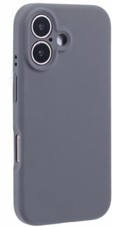 Lunso iPhone 16 Plus hoesje - Flexibel siliconen Backcover -Donkergrijs