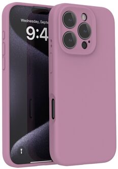 Lunso iPhone 16 Pro Max hoesje - Flexibel siliconen Backcover - Paars