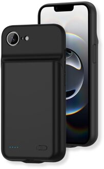 Lunso iPhone 16e case - Powerbank hoesje 7000 mAh - Zwart