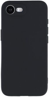 Lunso iPhone 16e hoesje - Flexibel siliconen Backcover - Zwart