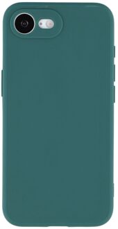 Lunso iPhone 17e / iPhone 16e hoesje - Flexibel siliconen Backcover - Army Groen