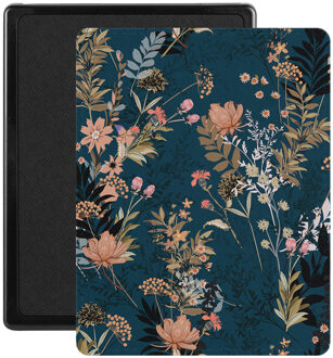 Lunso Kobo Aura edition 1 (6 inch) - Vegan saffiano leren sleepcover hoes - Urban Park Blauw, Meerdere kleuren