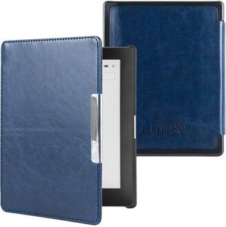 Lunso Kobo Aura Edition 1 hoes (6 inch) - sleepcover - Donkerblauw