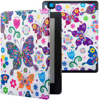 Lunso Kobo Aura H20 Edition 2 hoes (6.8 inch) - sleepcover - Vlinders Wit, Meerdere kleuren