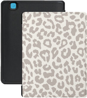 Lunso Kobo Aura H20 Edition 2 hoesje (6.8 inch) - Vegan Saffiano Leren Sleep Cover - Calm Serengeti Wit
