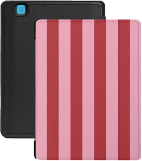 Lunso Kobo Aura H20 Edition 2 hoesje (6.8 inch) - Vegan Saffiano Leren Sleep Cover - Candy Floss Rood, Roze