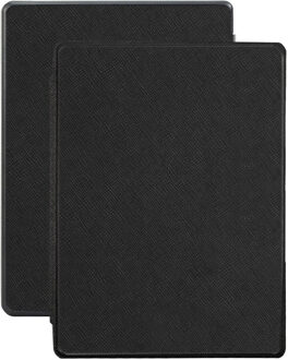 Lunso Kobo Aura H2o edition 1 hoes (6.8 inch) - Vegan Saffiano Leren sleep cover - Zwart