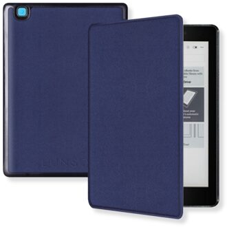 Lunso Kobo Aura One Slim hard case hoes (7.8 inch) - sleepcover - Donkerblauw
