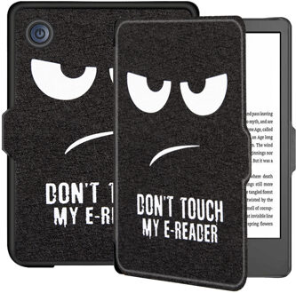 Lunso Kobo Clara 2E hoes (6 inch) - sleep cover - Don't Touch Zwart, Wit