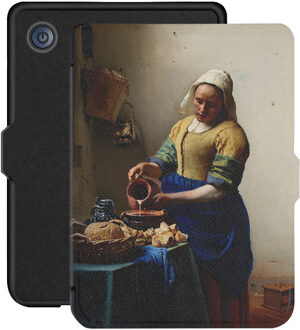 Lunso Kobo Clara 2E hoes (6 inch) - Vegan Saffiano Leren sleep cover - Vermeer Melkmeisje Meerdere kleuren