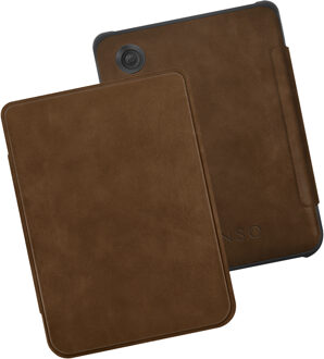Lunso Kobo Clara BW / Clara Colour hoes (6 inch) - echt leren sleepcover - Coffee Bruin