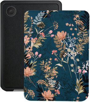 Lunso Kobo Clara BW / Clara Colour hoesje (6 inch) - Vegan Saffiano Leren Sleep Cover - Urban Park Blauw, Meerdere kleuren