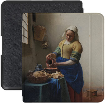 Lunso Kobo Forma hoes (8 inch) - Vegan Saffiano Leren sleepcover - Vermeer Melkmeisje Meerdere kleuren