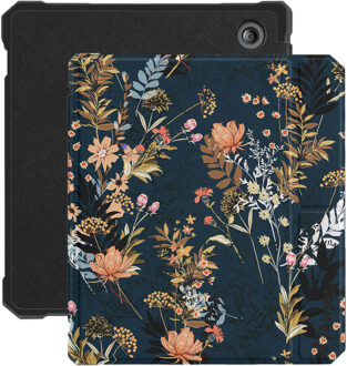 Lunso Kobo Libra 2 (7 inch) - Vegan saffiano leren sleepcover hoes - Urban Park Blauw, Groen, Roze, Meerdere kleuren